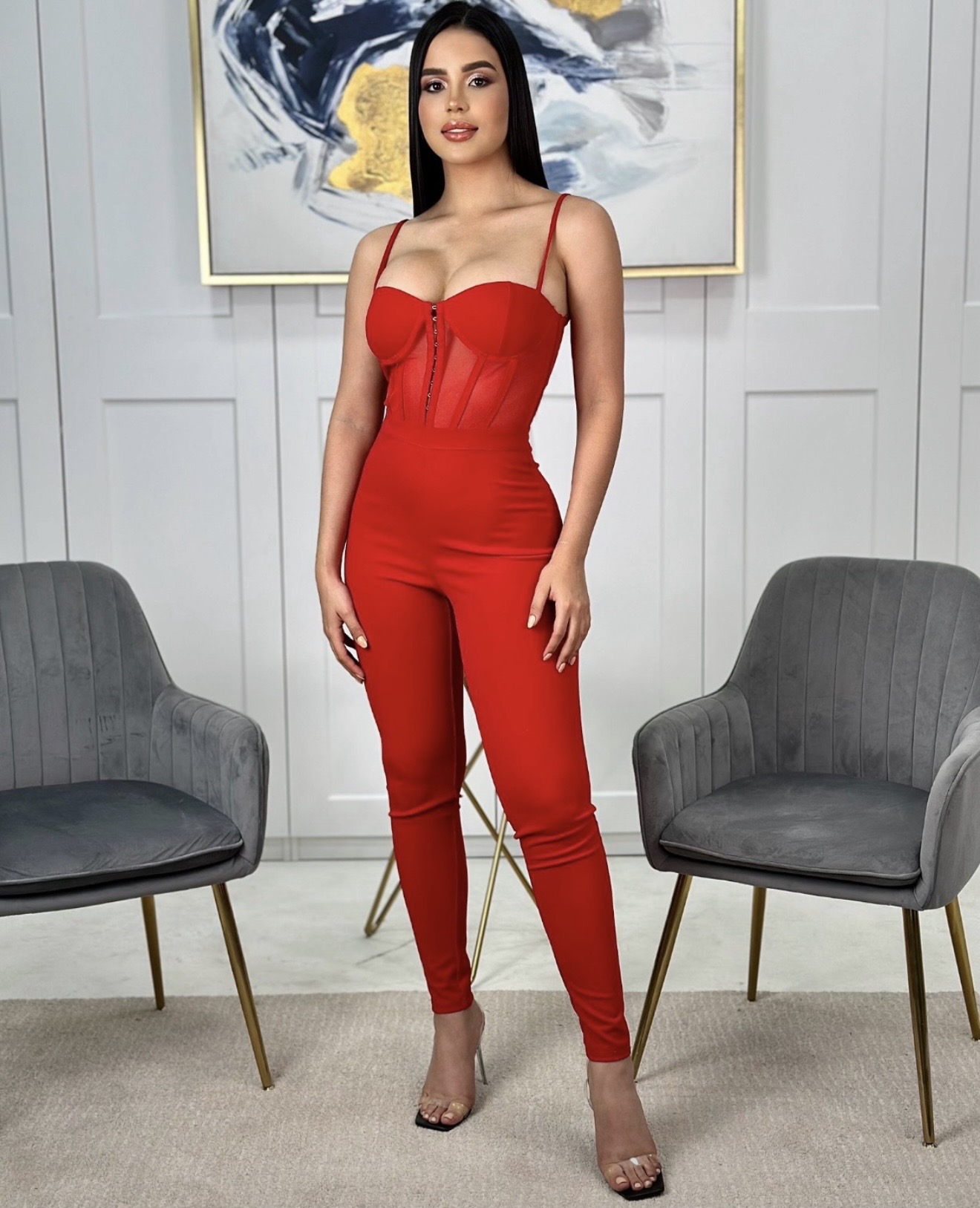 Enterizo transparente 